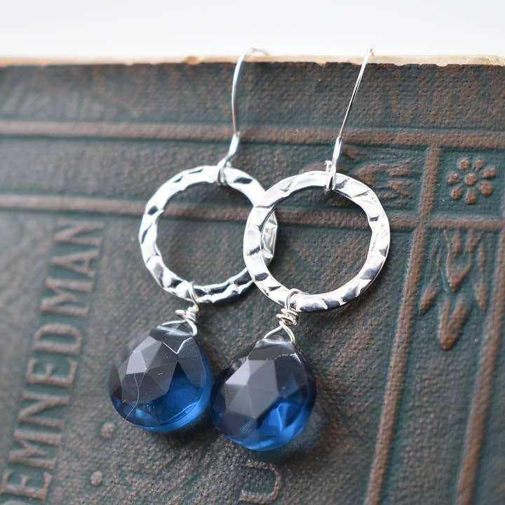 London Blue Topaz Sterling Silver Earrings – Handcrafted for wholesale by Whitelotus Design