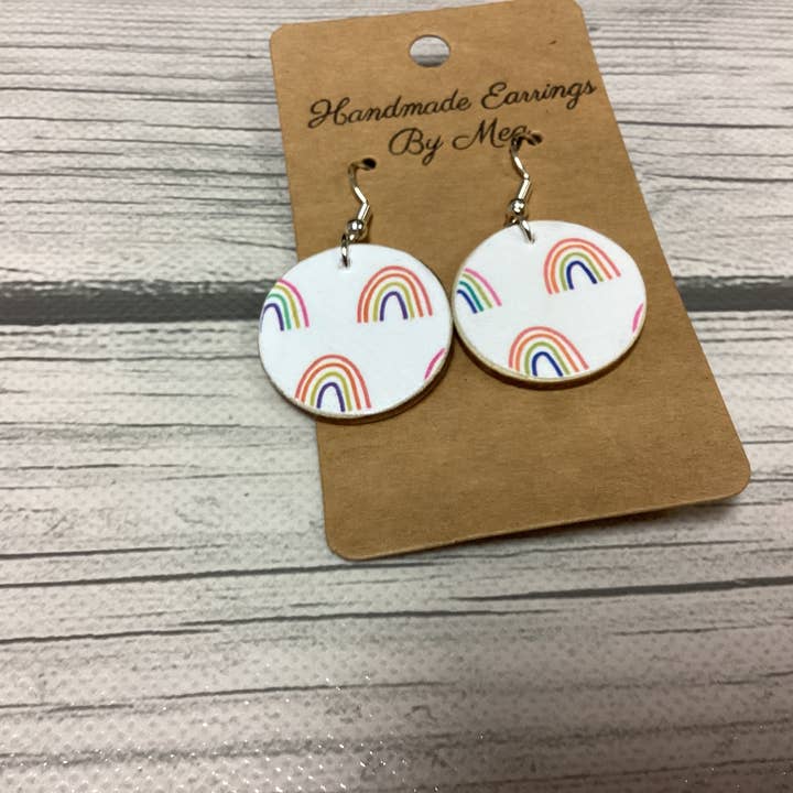Rainbow 1 inch for wholesale by Handmade Earrings By Meg