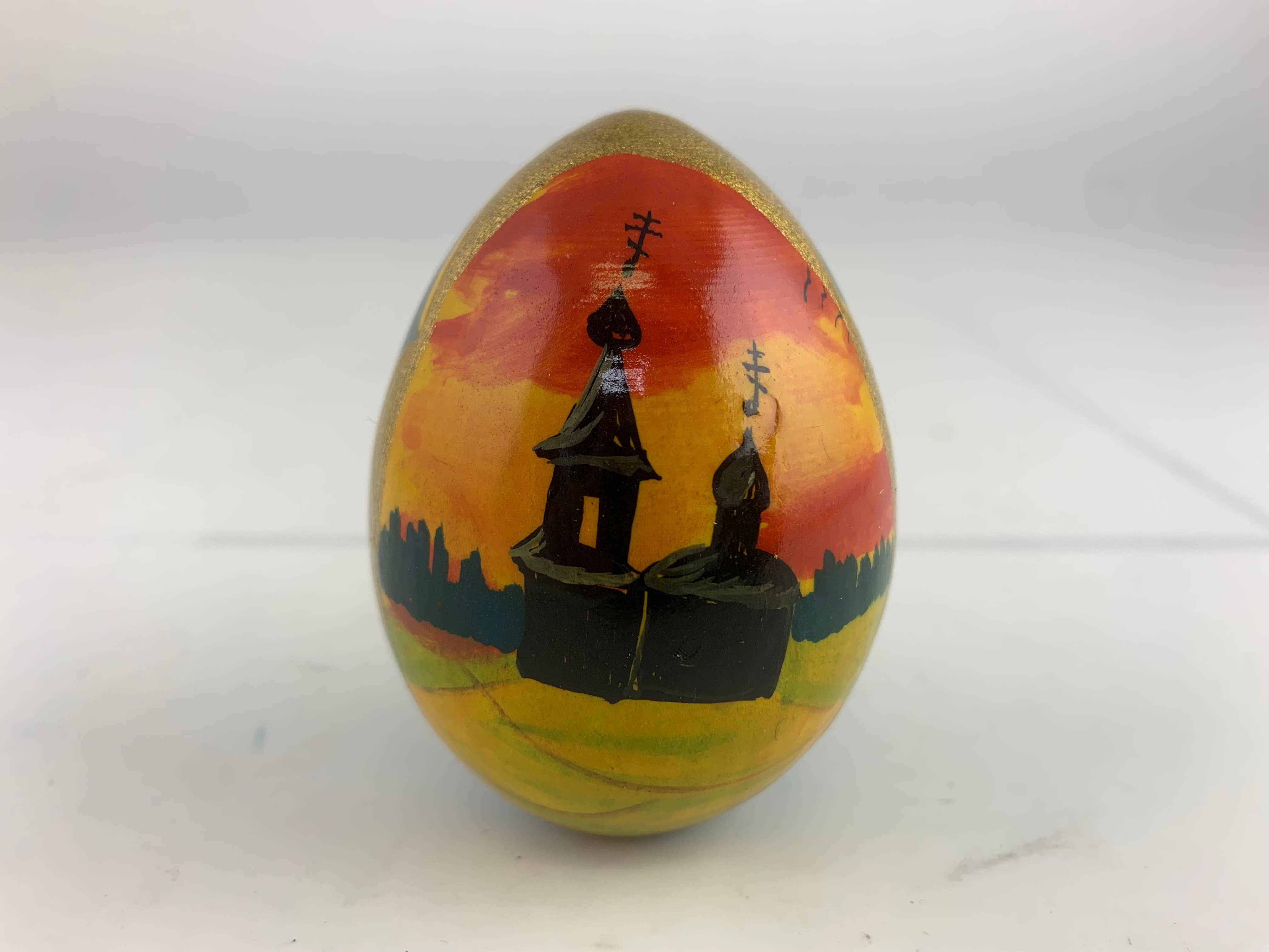 Golden Cockerel - Wholesale Decorative Tabletop Object - Vintage Wayside Chapel Egg2