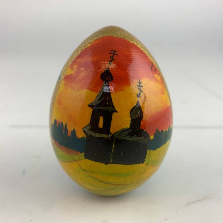 Golden Cockerel - Wholesale Decorative Tabletop Object - Vintage Wayside Chapel Egg2