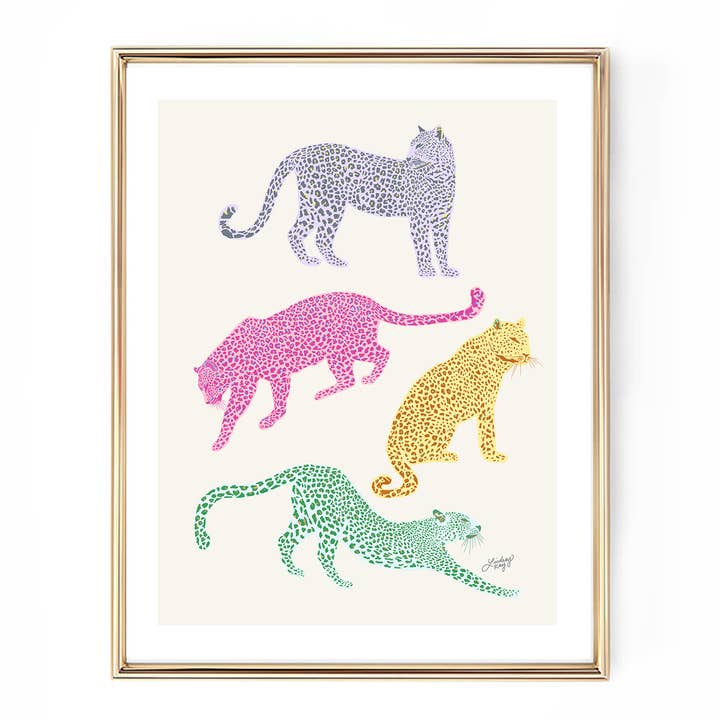 Lindsey Kay Collective - Wholesale Art Print - Leopards Illustration - Art Print