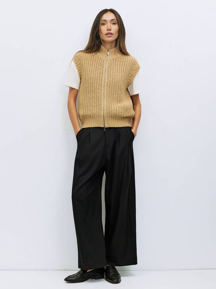 The Reagan Vest | Zip-Up Turtleneck Sweater Vest for wholesale by MOD REF