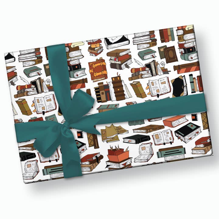 Stesha Party - Wholesale Flat Wrap - Book Themed Gift Wrapping Paper
