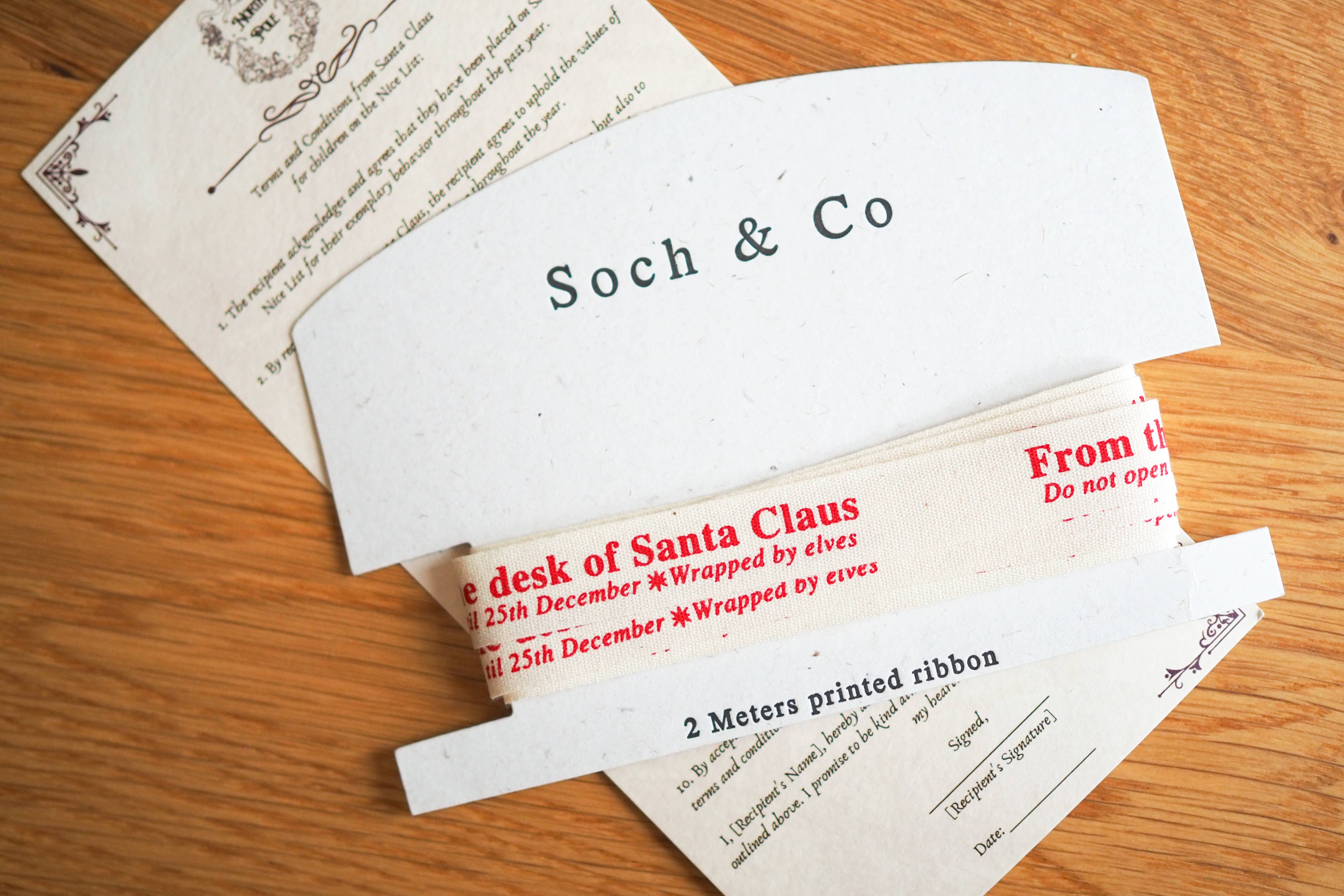 soch and co - Wholesale Ribbon – Gift wrapping - From the desk of Santa Claus Christmas ribbons 2