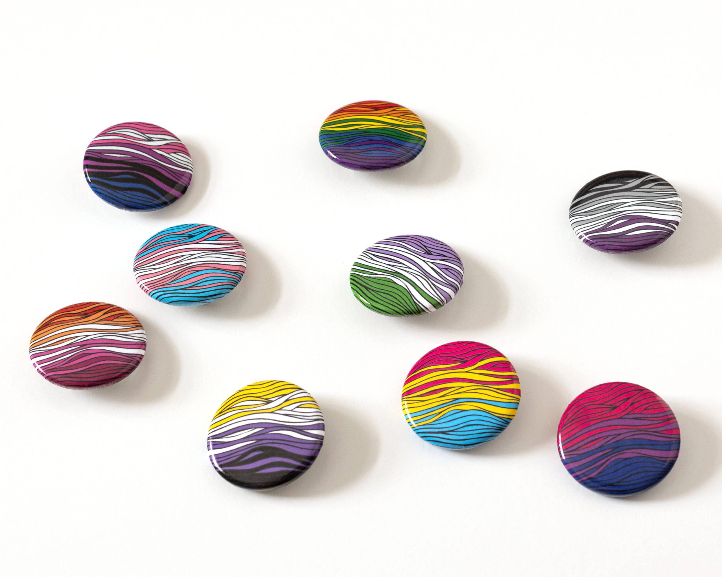 RippleSplash Studio – wholesale Lapel pin/button – Subtle Bisexual Pinback Button - Bisexual Flag Pin4