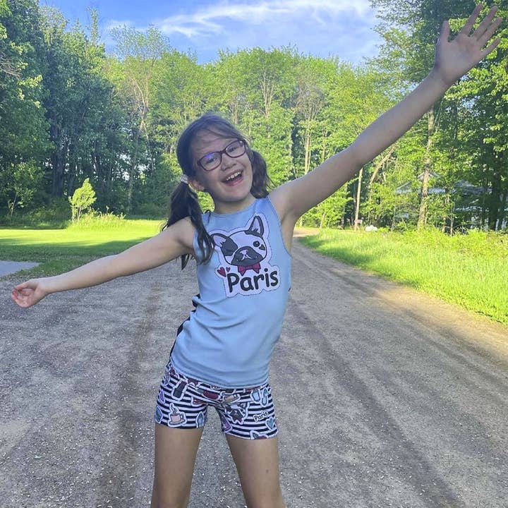 Frenchie Stripe TANK TOP for wholesale by Sugar Lulu