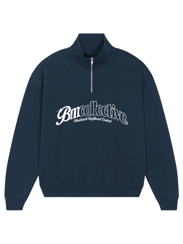 Ikonisk Bm Navy Sweatshirt for engroshandel hos BMCollective