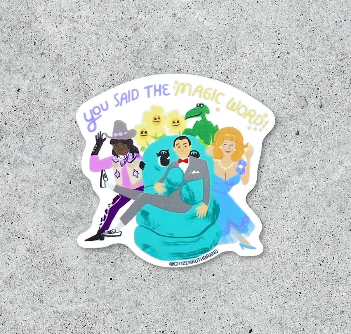 Citizen Ruth - Wholesale Sticker - Pee Wee You Said The Magic Word vinyl sticker
