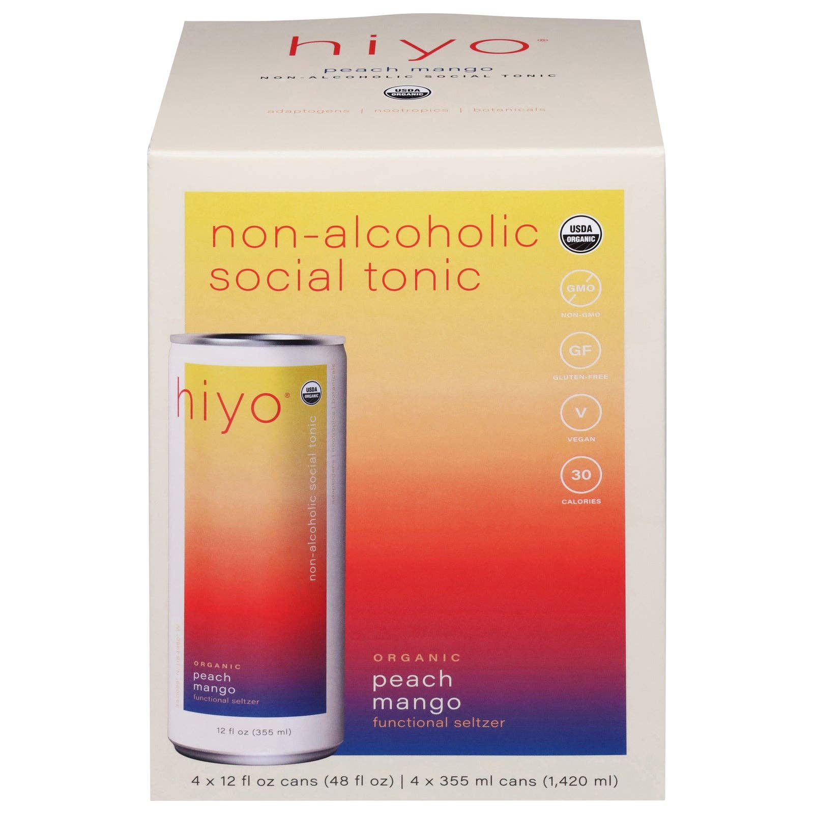 Everyday Supply Co - Wholesale Soda/Carbonated Drink - Hiyo - Seltzer Og2 Peach Mango - Cs Of 6-4/12 Fz0