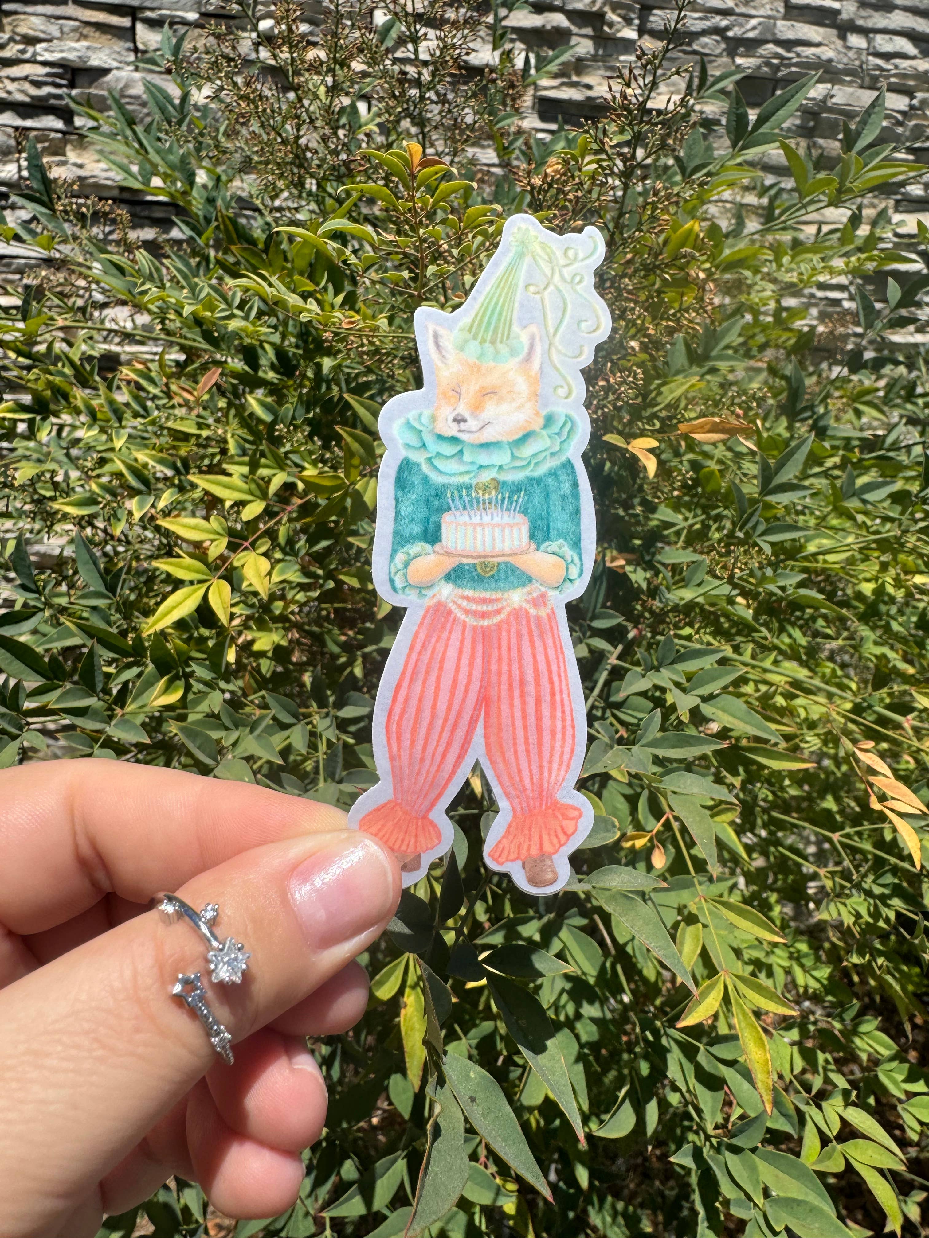 Madison Alley - Wholesale Sticker - Party Fox Sticker - 4in Vinyl Sticker  1