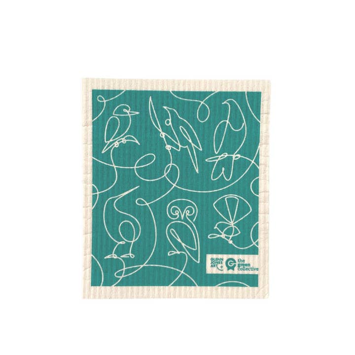 Native Birds Swedish Dishcloth Spruce for wholesale by The Green Collective