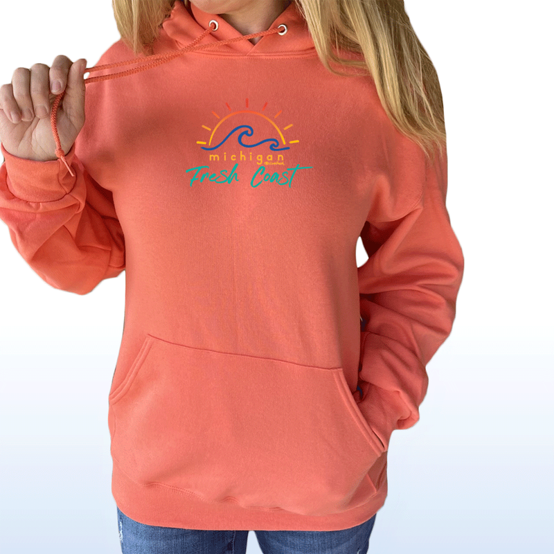 LIVNFRESH - Wholesale Hoodie - Women's - "Sunshine On The Fresh Coast" Relaxed Fit Classic Hoodie4