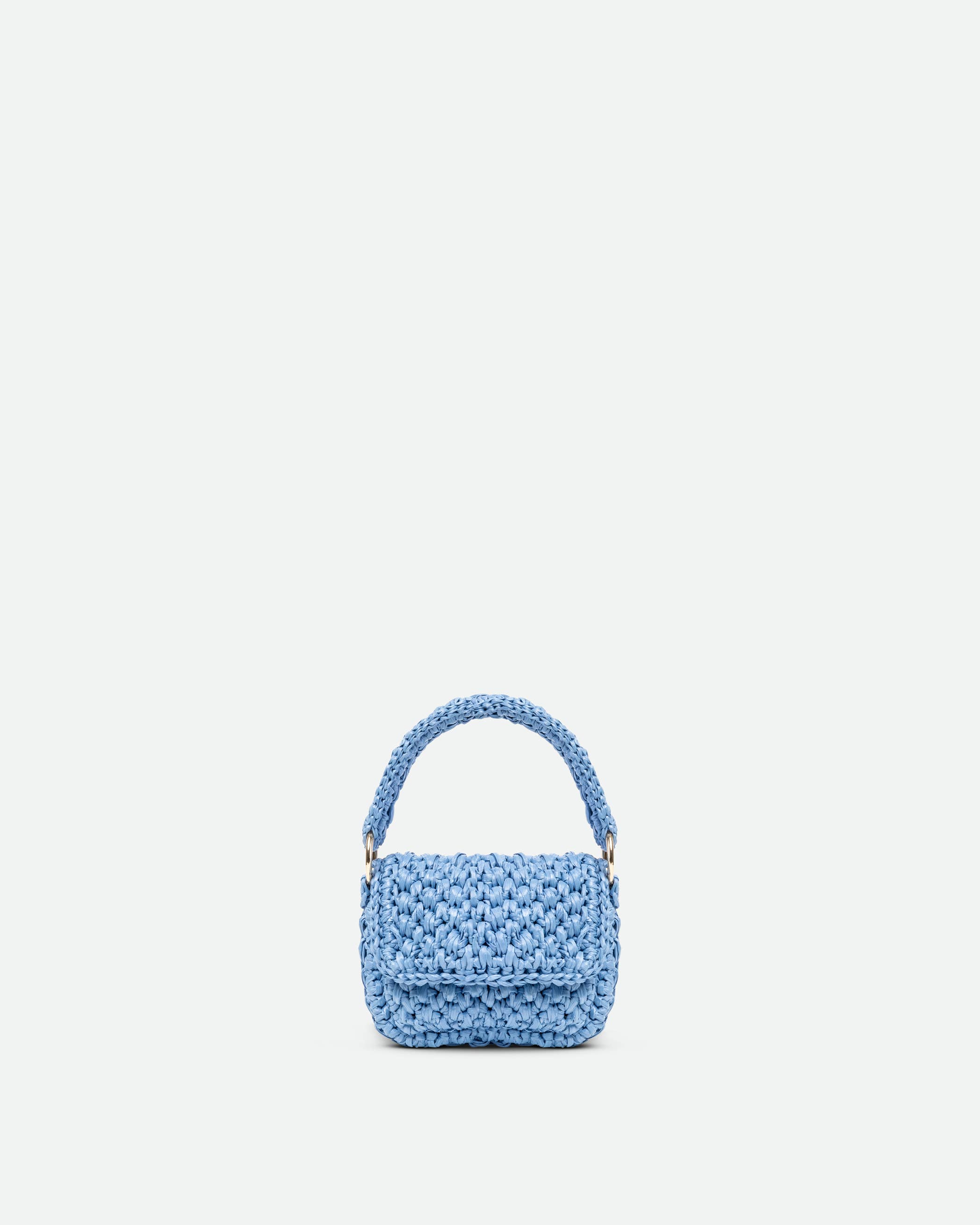 Yova - Wholesale Top Handle Bag - Women's - Raffia summer purse mini - Blue