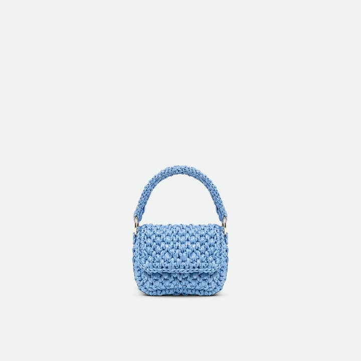 Yova - Wholesale Top Handle Bag - Women's - Raffia summer purse mini - Blue0