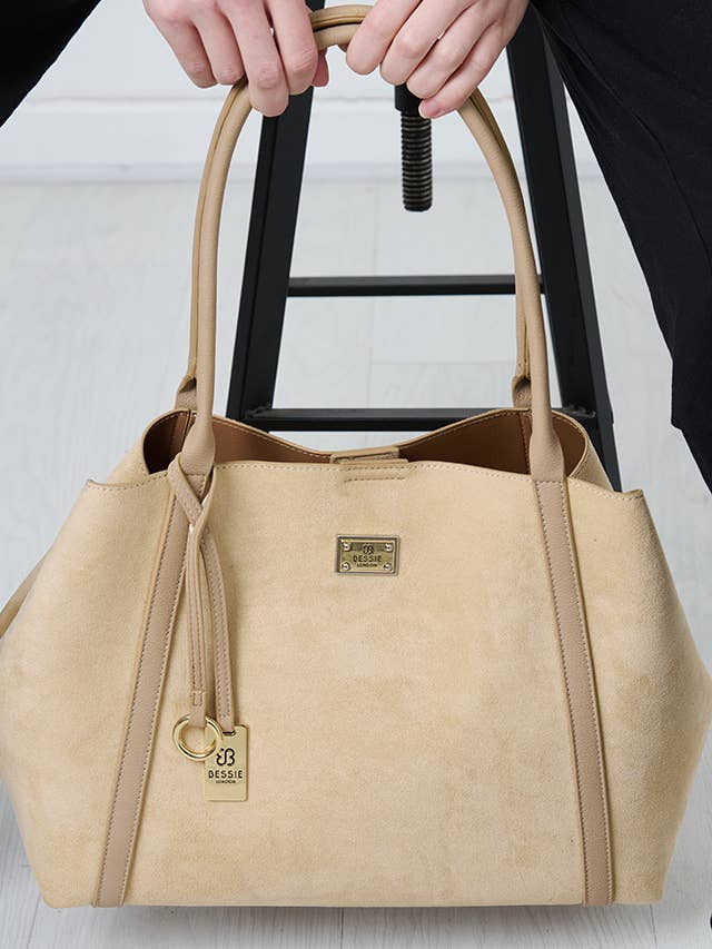 SIMPLE SUEDE CONVERTIBLE TOTE for wholesale by Bessie London