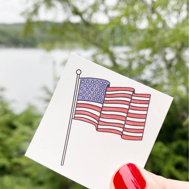 Love & Lion - Vente Tatouages temporaires - TATOUAGES DE DRAPEAU AMÉRICAIN1