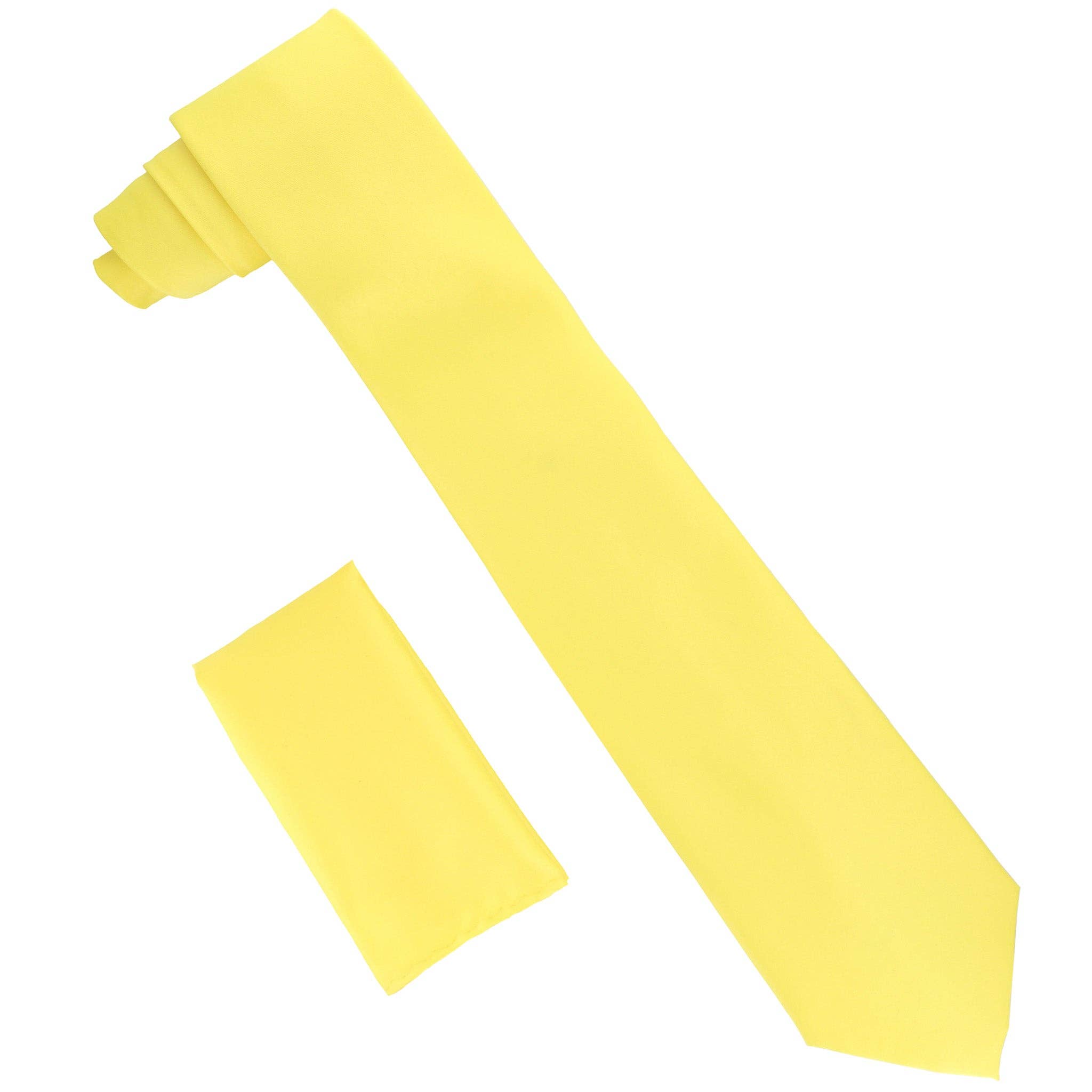 Dubal Brothers – wholesale Slipsar – Herr – Vittorio Farina Solid Satin slips & Pocket Square av Classy Manschettknappar55