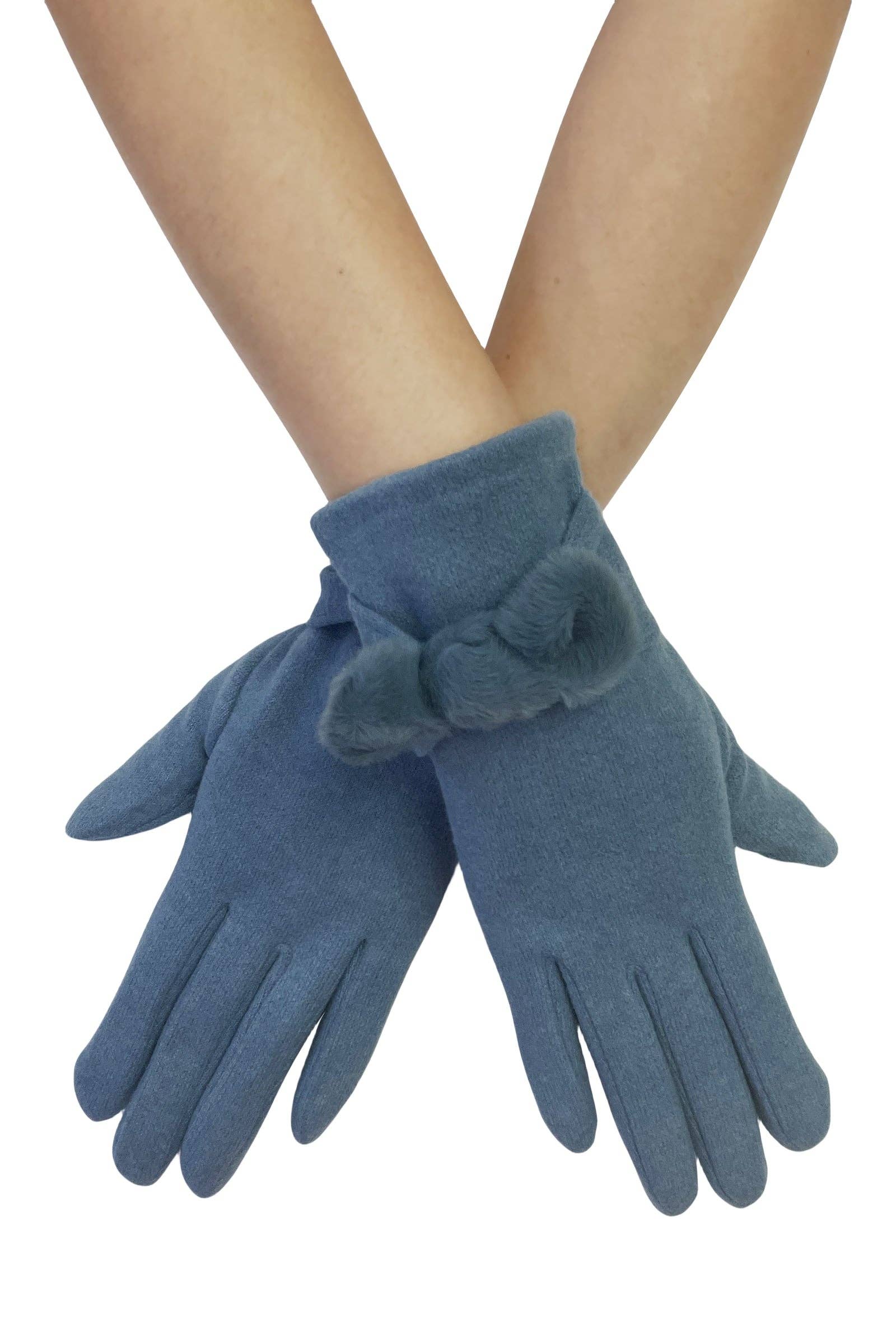 Fashion Scarf World - Wholesale Gloves – Women's - Twist Bow Plain Touchscreen Gloves5