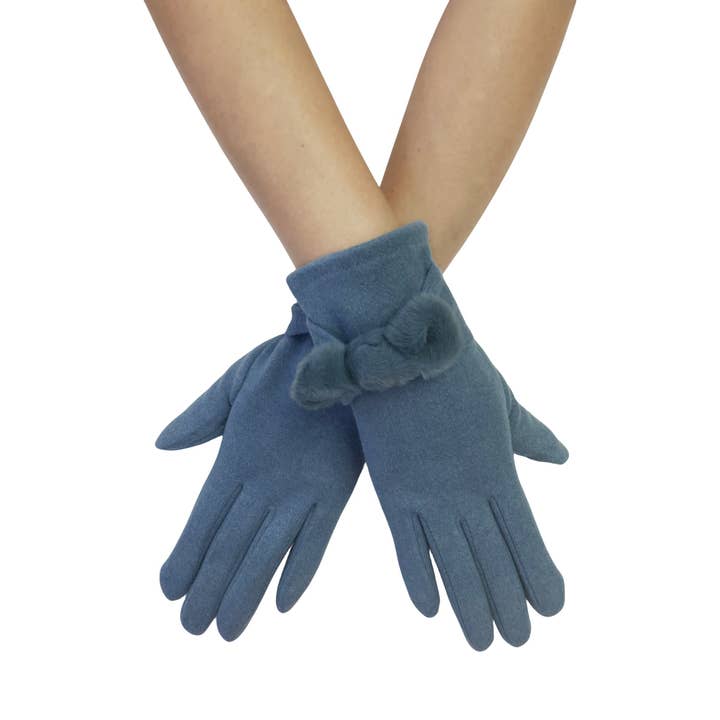 Fashion Scarf World - Wholesale Gloves – Women's - Twist Bow Plain Touchscreen Gloves5