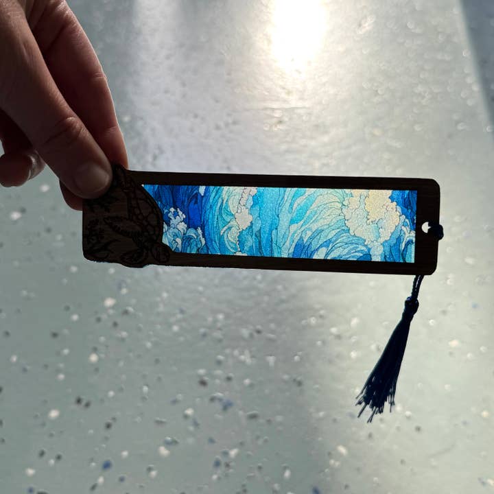 Art by Sharell - Wholesale Bookmark - Sea Turtle Bookmark | Wood & Acrylic Tassel Bookmark10