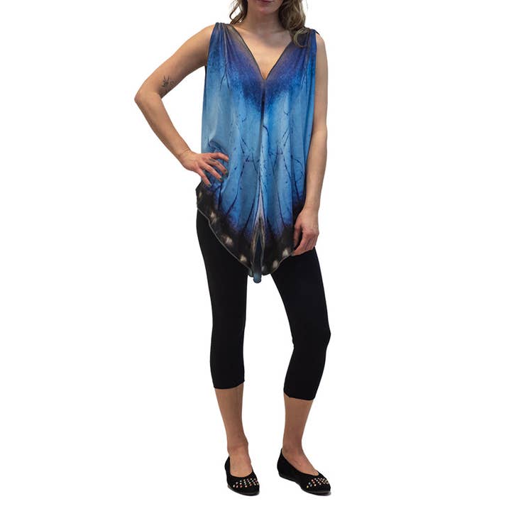 Blue Morpho Butterfly Tunic for wholesale by Spiritex