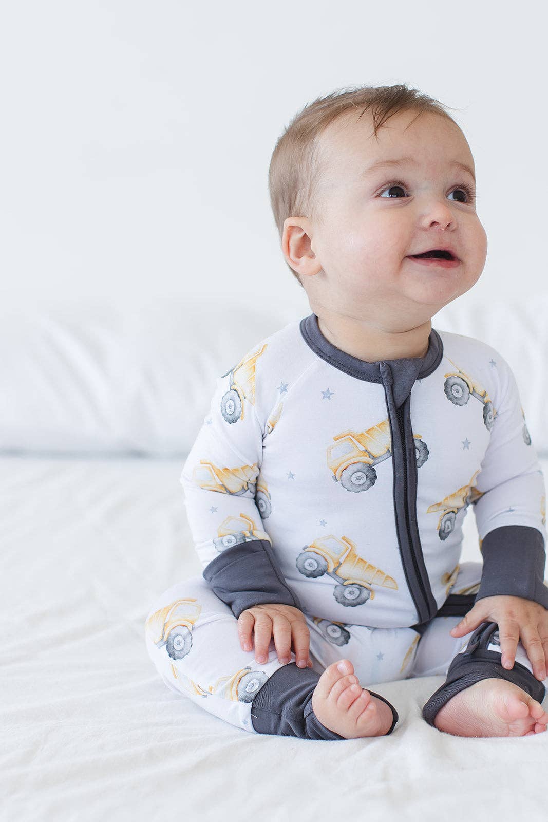 Blush Lotus - Wholesale Jumpsuit - Baby - Dump Trucks - Zippy5