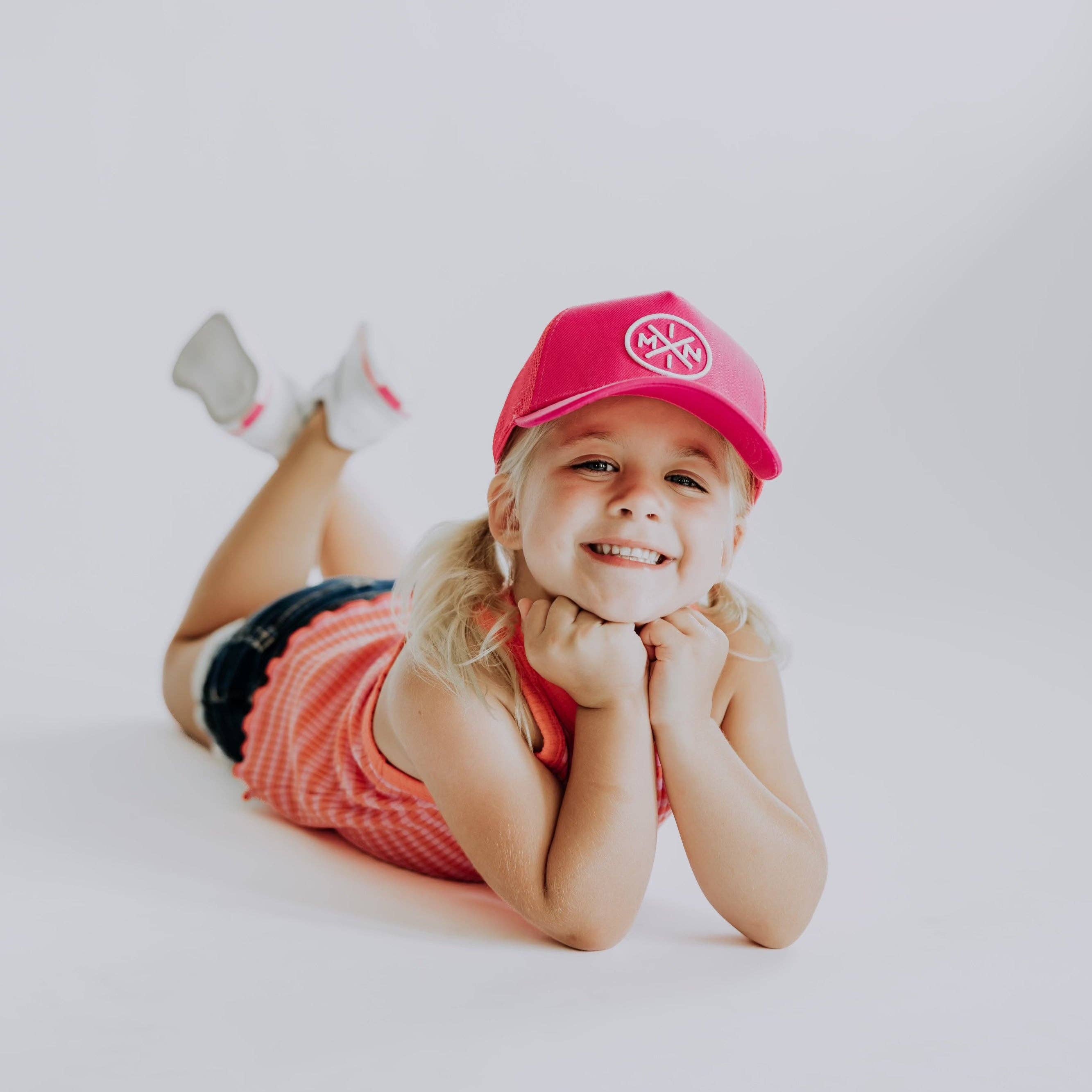 Mini X Premium Trucker Hat - Hot Pink for wholesale on Faire0