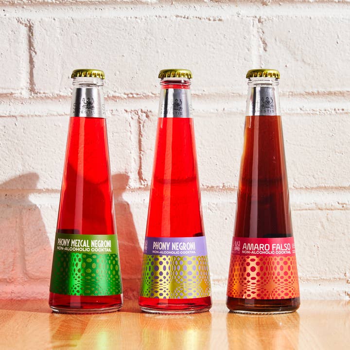 Phony Negroni x St. Agrestis - Wholesale Non-Alcoholic Aperitif/Mocktail - St. Agrestis Non-Alcoholic OG Mix Pack.4