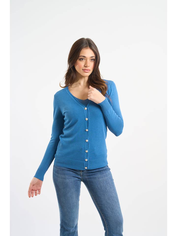 Indomina Italy - Wholesale Cardigan - Women's - Cardigan with Jewel Buttons10