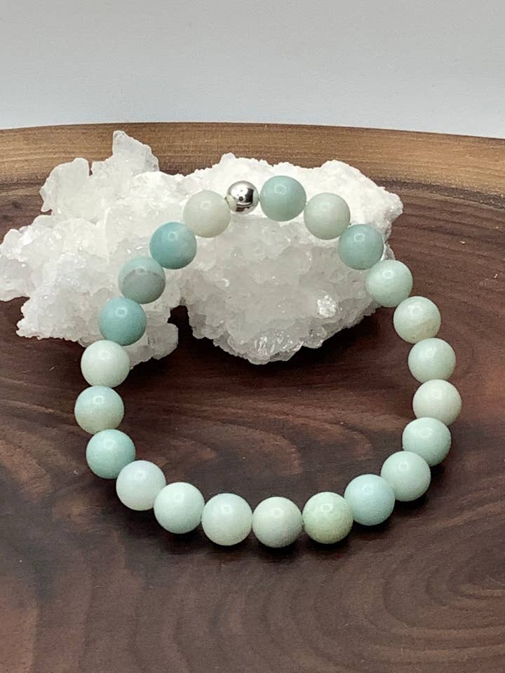 Bracelet en Amazonite Infusé de Reiki pour la vente par Hockley Designs