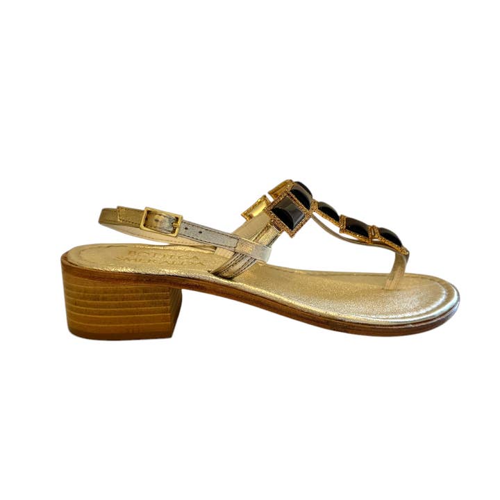 AURA T IT10 GOLD-BRONZE FLIP FLOPS for wholesale by BOTTEGA SMERALDA