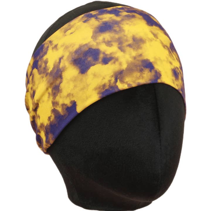 Yellow and Purple Stretch Headband for wholesale by The Sassy Olive Handmade Headbands