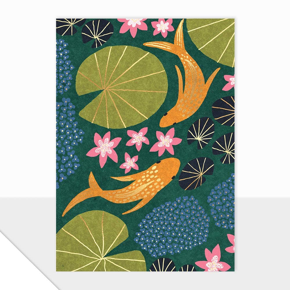 Laura Darrington Design Ltd – wholesale Everyday greeting card – Spectrum Collection Koi Pond0