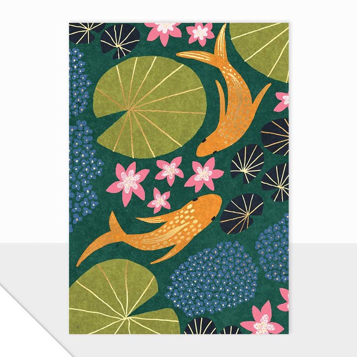 Laura Darrington Design Ltd – wholesale Everyday greeting card – Spectrum Collection Koi Pond