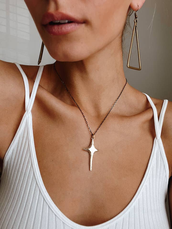 Big Boho Triangle Earrings for wholesale by Funky Trunk Vintage Designs