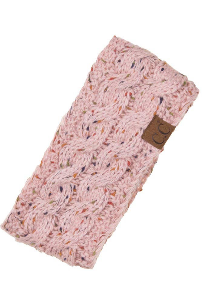 Hana – wholesale Pannband - Dam – C.C Chunky Stickad Confetti Sherpa fodrad pannband11