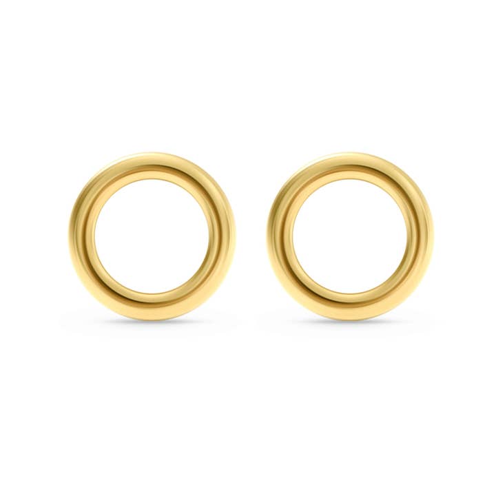 Made By Nami - Wholesale Stud/Post Earrings - Open Circle Stud Earrings | Gold1