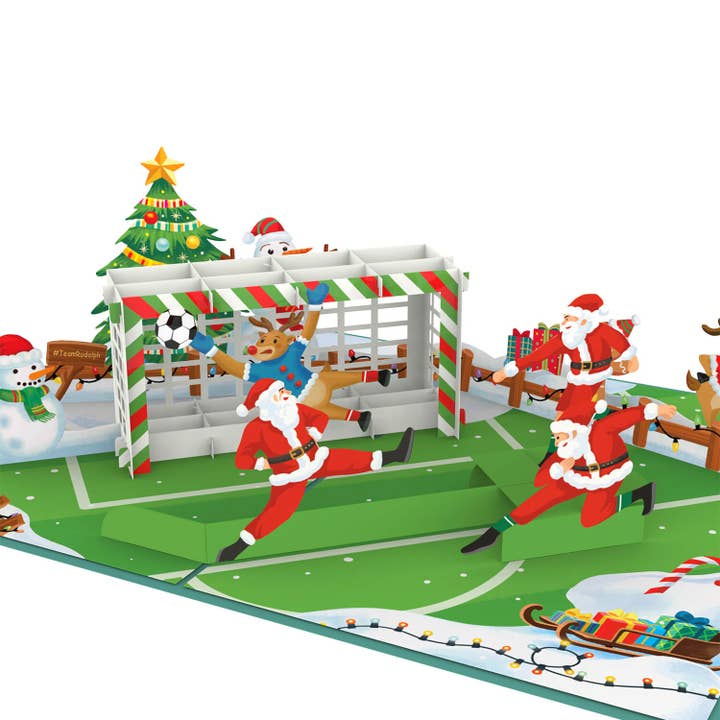 Cartão Pop-Up de Futebol de Natal por atacado de papercrush