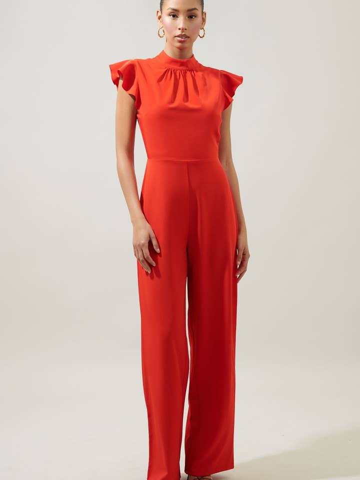 Sugarlips - Wholesale Jumpsuit - Women's - Manuela Mock Neck Wide Leg Jumpsuit7