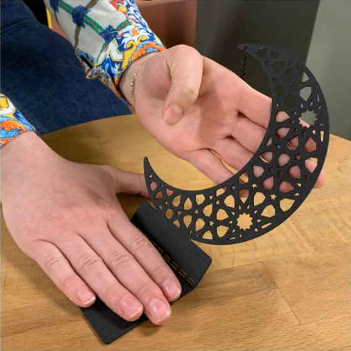 benjashop – wholesale Candle holder – Ramadan Mubarak 3-Piece Metal Candle Holder Set3