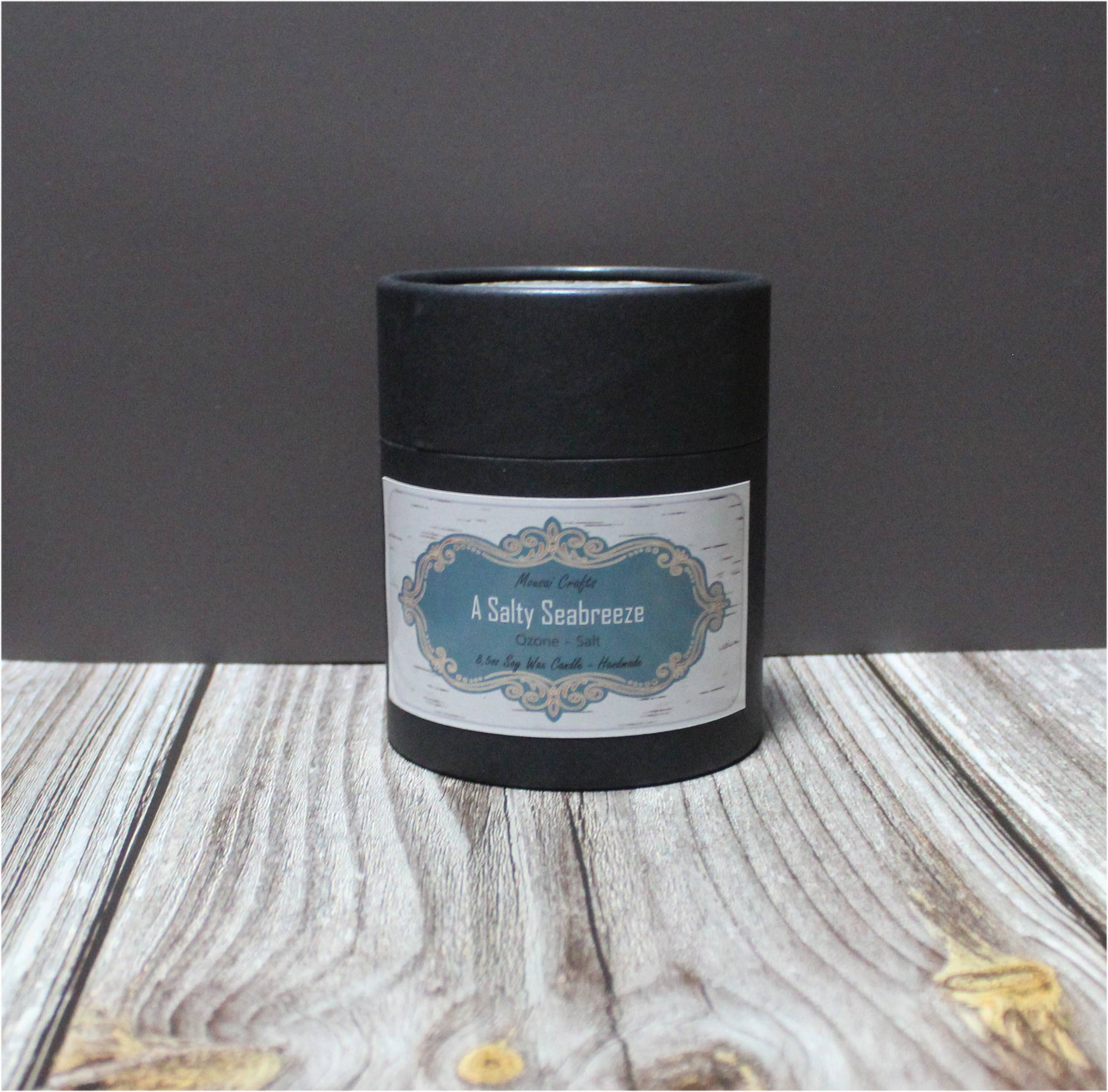 Mousai Crafts - Wholesale Jar/Filled Candle - A Salty Seabreeze 8.5oz Soy Wax Candle6