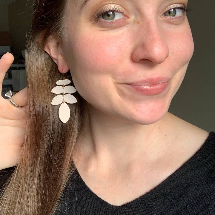 Clay By Denae - Wholesale Dangle Earrings - Mel Earring in Burgundy1