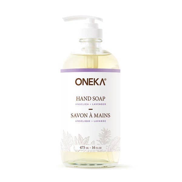 Savon pour les mains Angelica et Lavande Oneka 460 ml pour la vente par Oneka Canada