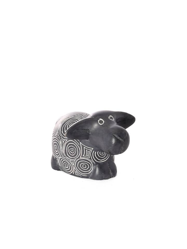 Small Swirly Soapstone Sheep for wholesale by Swahili | AFRICAN MODERN