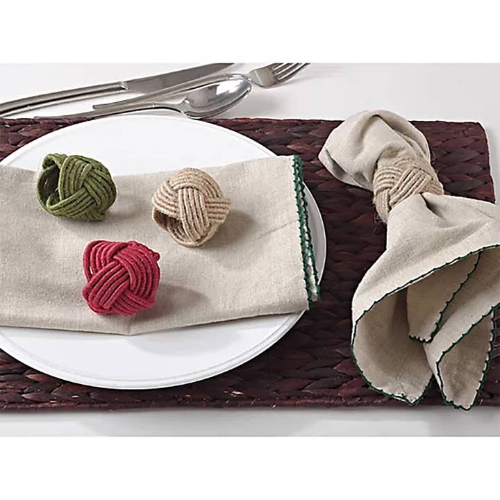 Fennco Styles - Wholesale Napkin Ring - Braided Jute Burlap Napkin Ring