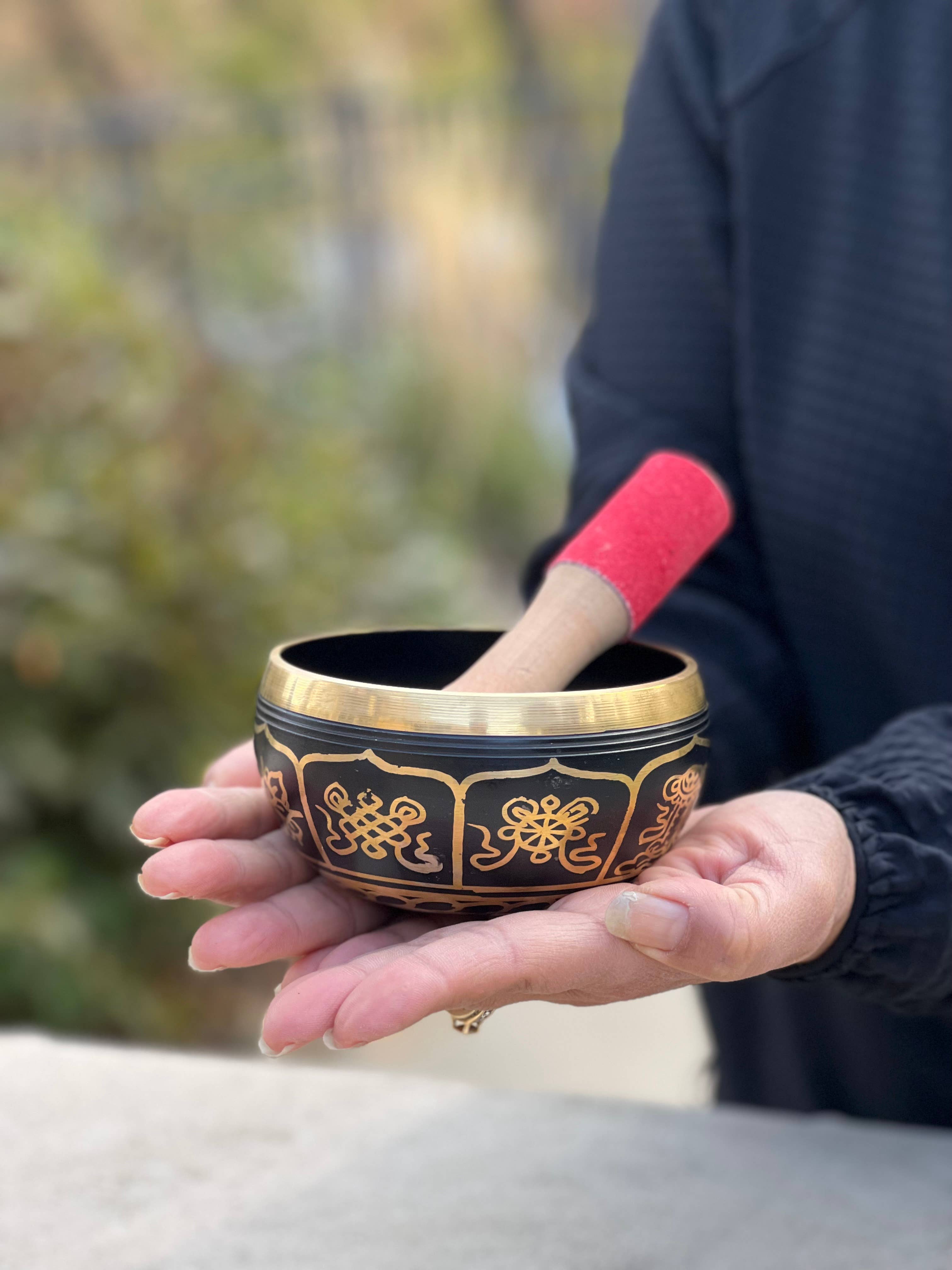Lungta Imports - Wholesale Meditation Supplies - Singing Bowl Complete Set ~ 8 Lucky Symbols ~ For Meditation30
