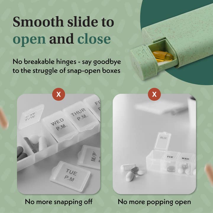 Sequence - Wholesale Pill Organizer - Pillar AM/PM - Twice a Day - 7-Day Pill Organiser8