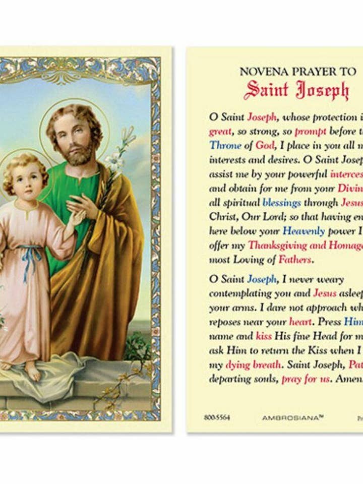 NOVENE BØN TIL SANKT JOSEF for engroshandel hos SAN JUDITAS RELIGIOUS ARTICLES