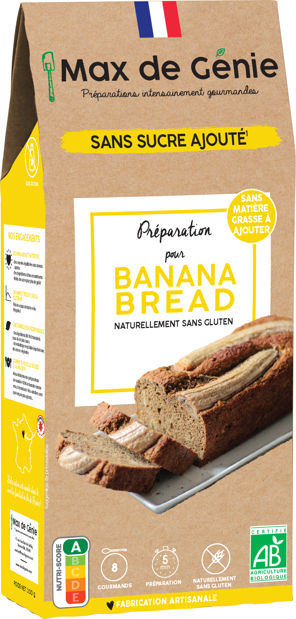 Max de Genie - Wholesale Bread Mix - Organic preparation for Banana Bread1