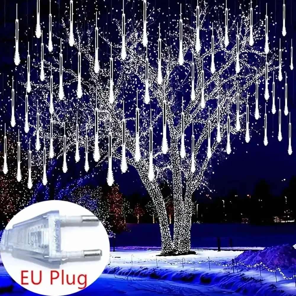 Holiday Farm - Wholesale Decorating Tool - 50cm LED Meteor Shower Rain Lights – 8 Tubes, 288 LEDs0